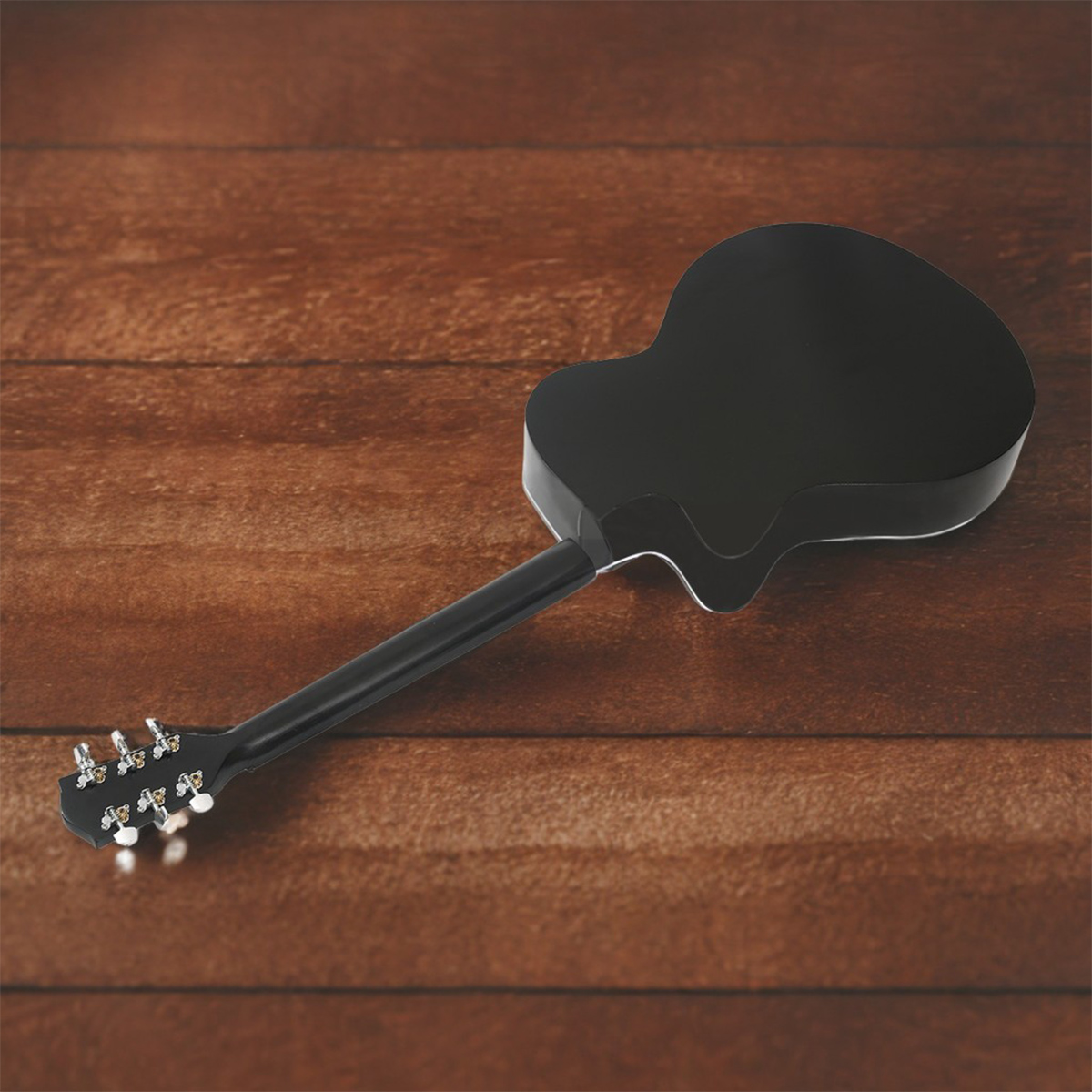 Picture of Dark BK-100B Best Beginner choice New Accoustic Guitar + bag+ picks + Belt + pin remover + Capo + Picks Holder- Black