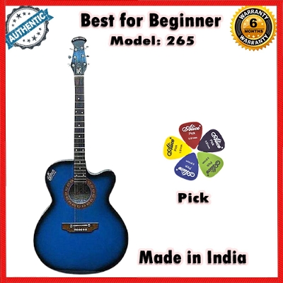 Picture of Best Signature Acoustic Guitar with Electric Output +  Picks – Blue
