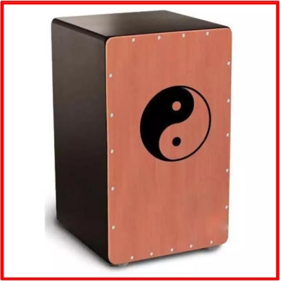 Picture of Stringed Birch Wood Compact Acoustic Jam Cajon - Wooden Hand Drum Percussion Box with Internal Guitar Strings, Deep Bass, Classic Slap, and Crackle Sound - For Kids, Teens, and Adults