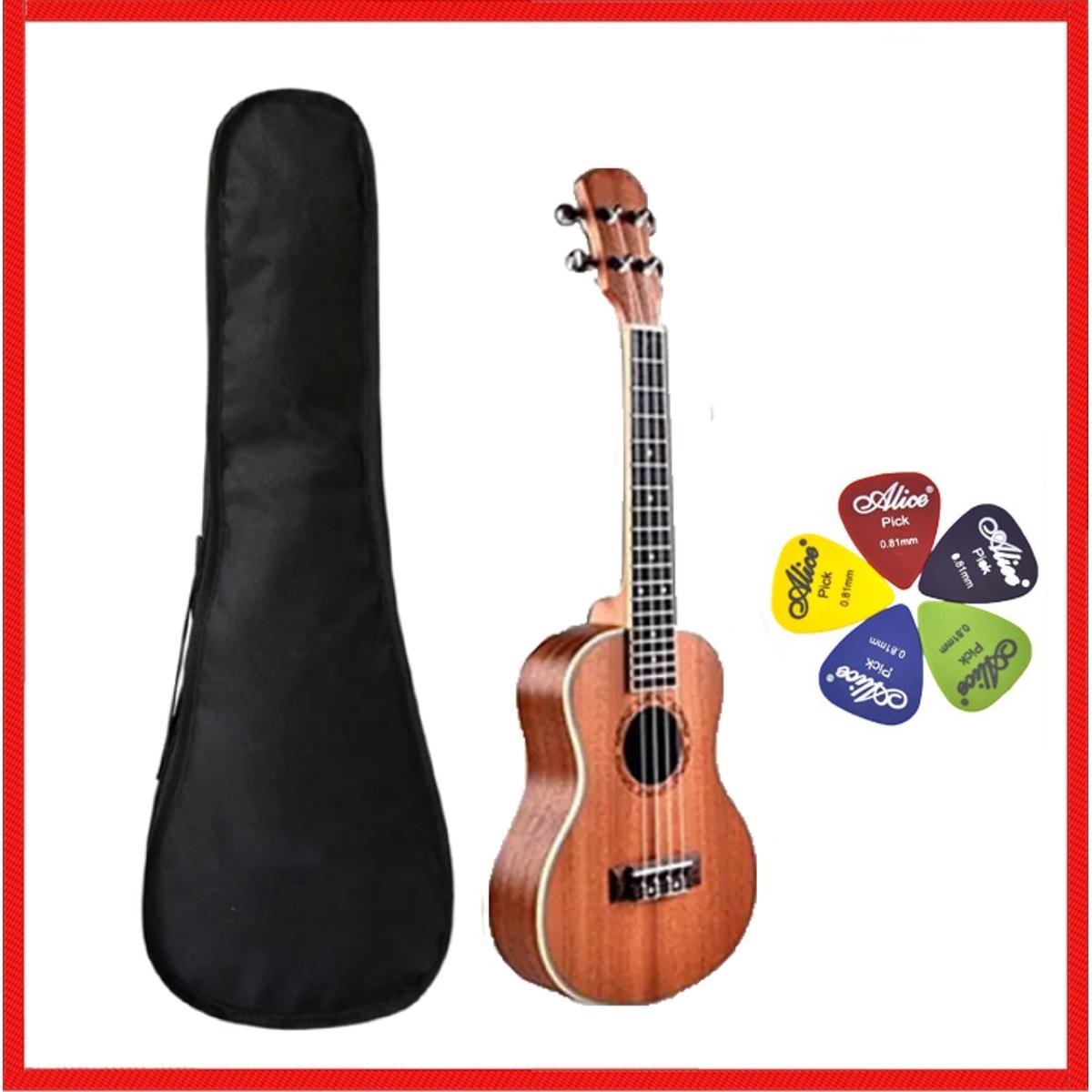 Picture of Mahogany Ukulele Concert Acoustic 4 String Guitar Hawaii Soprano Ukulele