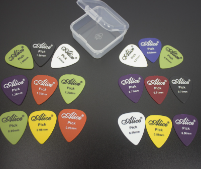 Picture of 0.58mm/0.71mm/0.96mm Random Color Celluloid Guitar Picks for Bass Electric Acoustic Guitars