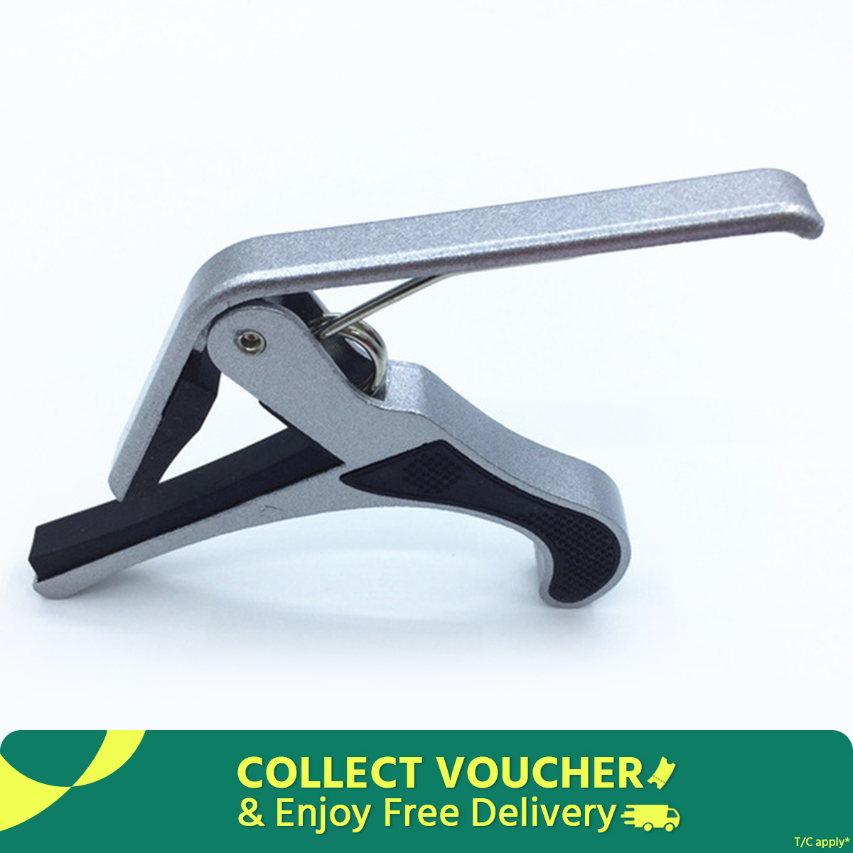 Picture of Tri-Action Capo, Black-For 6-String Electric and Acoustic Guitars-Micrometer tension adjustment for buzz-free, in-tune performance-One-handed use-Integrated pick holder - guitar accessorie