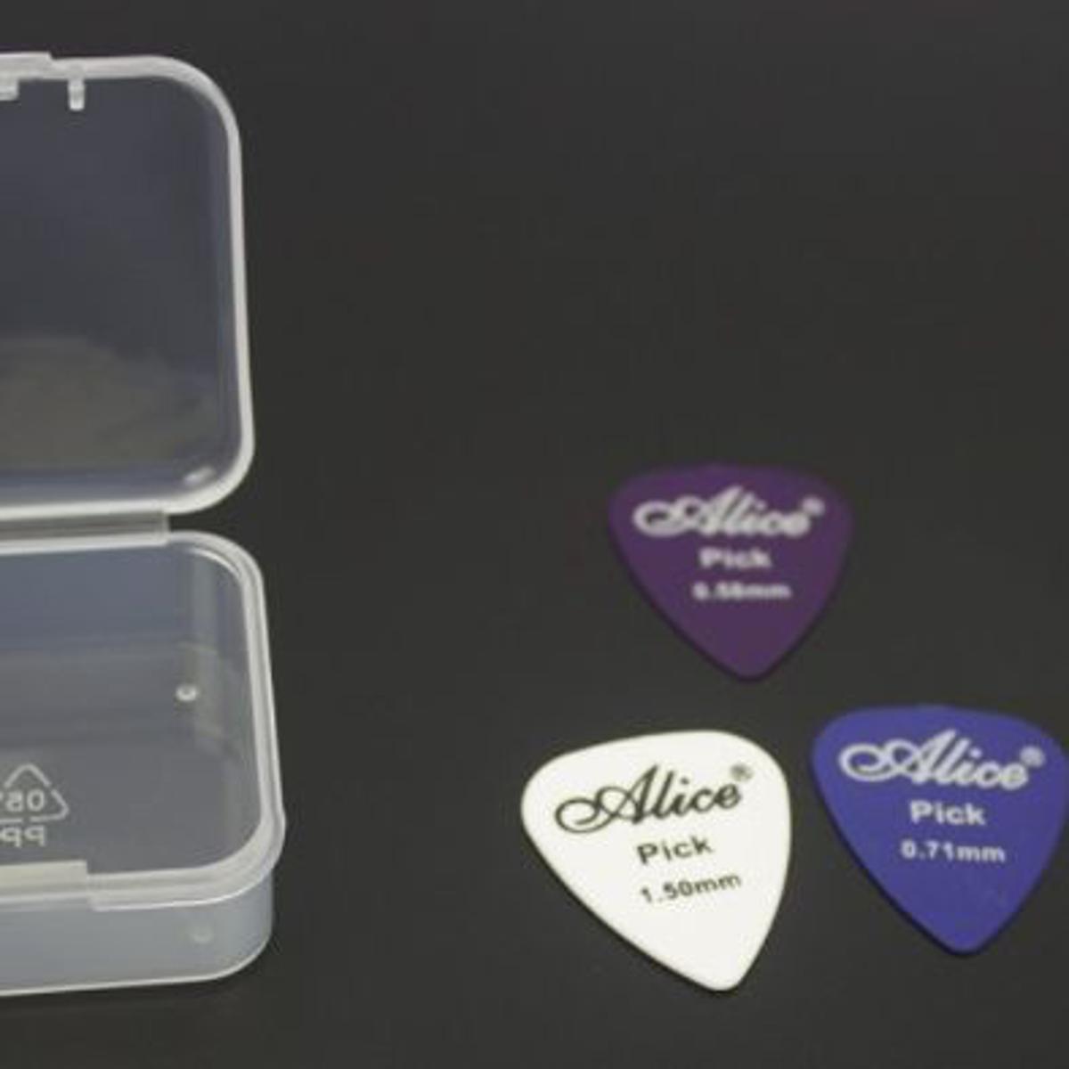 Picture of Smooth ABS Guitar Picks Plectrum 3 picks with Box