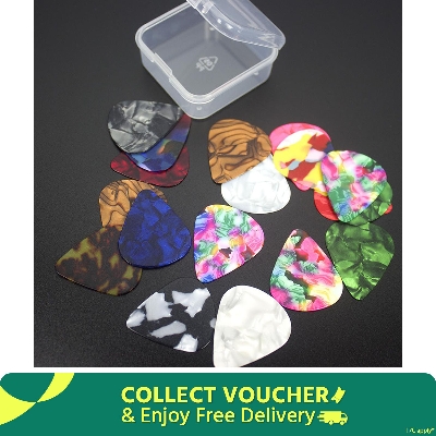 Picture of 10 pc Smooth ABS Guitar Picks Plectrum with Box