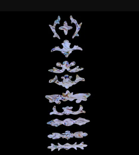 Picture of Guitar Ceremony Fingerboard Sticker Shell Inlaid Fingerboard Applique Carved Sticker Decorative Guard Board Sticker