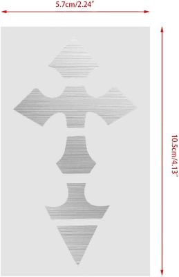 Picture of Guitar Fingerboard Cross silver Shell Inlaid Applique Carved Decorative Guard Board Sticker