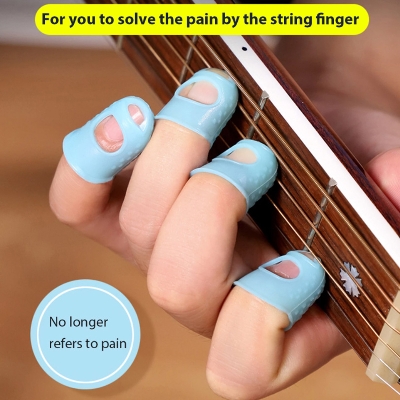 Picture of 4Pcs/Set Guitar Silicone Finger Guards Guitar Fingertip Protectors For Ukulele And Guitar