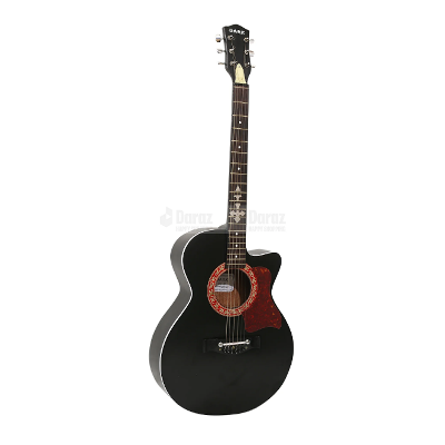Picture of DARK DK-200B Semi Electric Guitar Basswood 6 Strings Folk Acoustic Guitar with Bag Picks