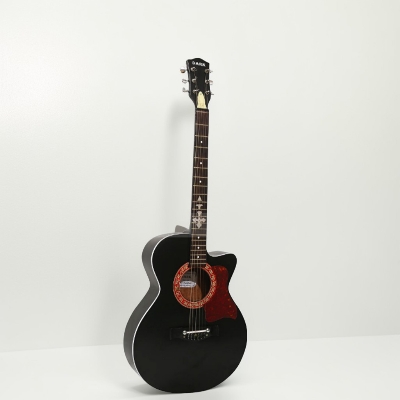 Picture of DARK DK-200B Semi Electric Guitar Basswood 6 Strings Folk Acoustic Guitar with Bag Picks