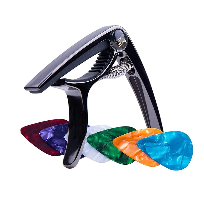 Picture of Acoustic Guitar Alice Combo Full Set Strings Capo 3 Piece Pick Holder - guitar strings