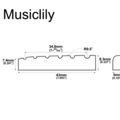 Picture of Acoustic guitar winding pillow Nut upper bridge on the bridge