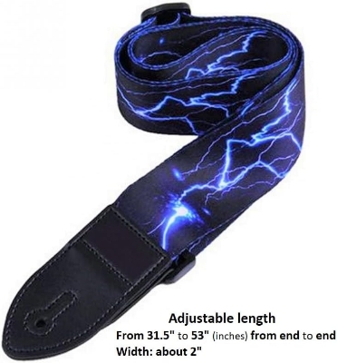 Picture of Acoustic guitar strap 41 inch electric guitar folk style cotton woven heat transfer classic crossbody shoulder strap