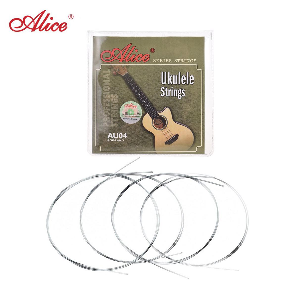 Picture of Alice AU04 4pcs Soprano Ukulele Strings Ukulele Uke Strings Set (B-F-D-A) Clear Nylon (.022-.032) Guitar Accessories