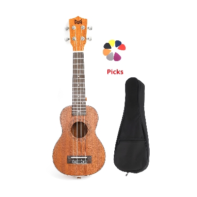 Picture of 24 inch Mahogany Ukulele Concert Acoustic 4 String Guitar Soprano Ukulele With Bag Pick