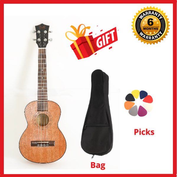 Picture of 23" Mahogany Ukulele Concert Acoustic 4 String Guitar Ukulele With Bag Picks