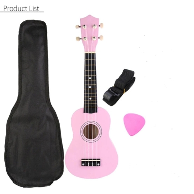 Picture of 21 inc Soprano Ukulele Hawaii Guitar Uke 12 Fret With Belt picks Carrying Bag