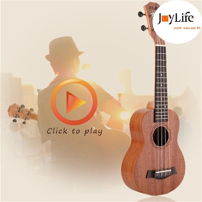 Picture of 21" High Quality Musical Wood Material Instrument Soprano Guitar Ukulele - Brown