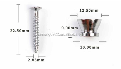 Picture of 1 pcs Wooden guitar strap buckle civil rumor Geeblags nails, guitar strap buckle guitar tail nail Ukri metal