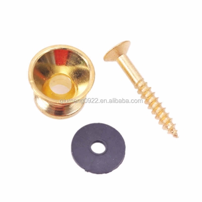 Picture of 1 pcs Wooden guitar strap buckle civil rumor Geeblags nails, guitar strap buckle guitar tail nail Ukri metal