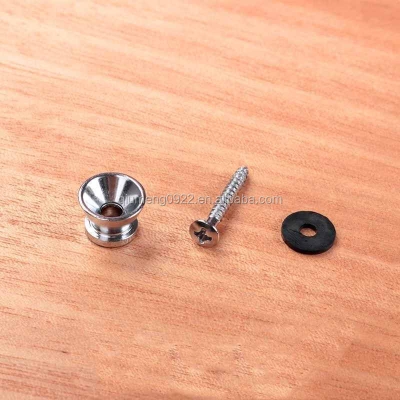 Picture of 1 pcs Wooden guitar strap buckle civil rumor Geeblags nails, guitar strap buckle guitar tail nail Ukri metal