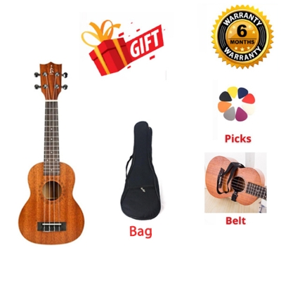 Picture of 21" Mahogany Ukulele Concert Acoustic 4 String Guitar Ukulele With Bag Picks