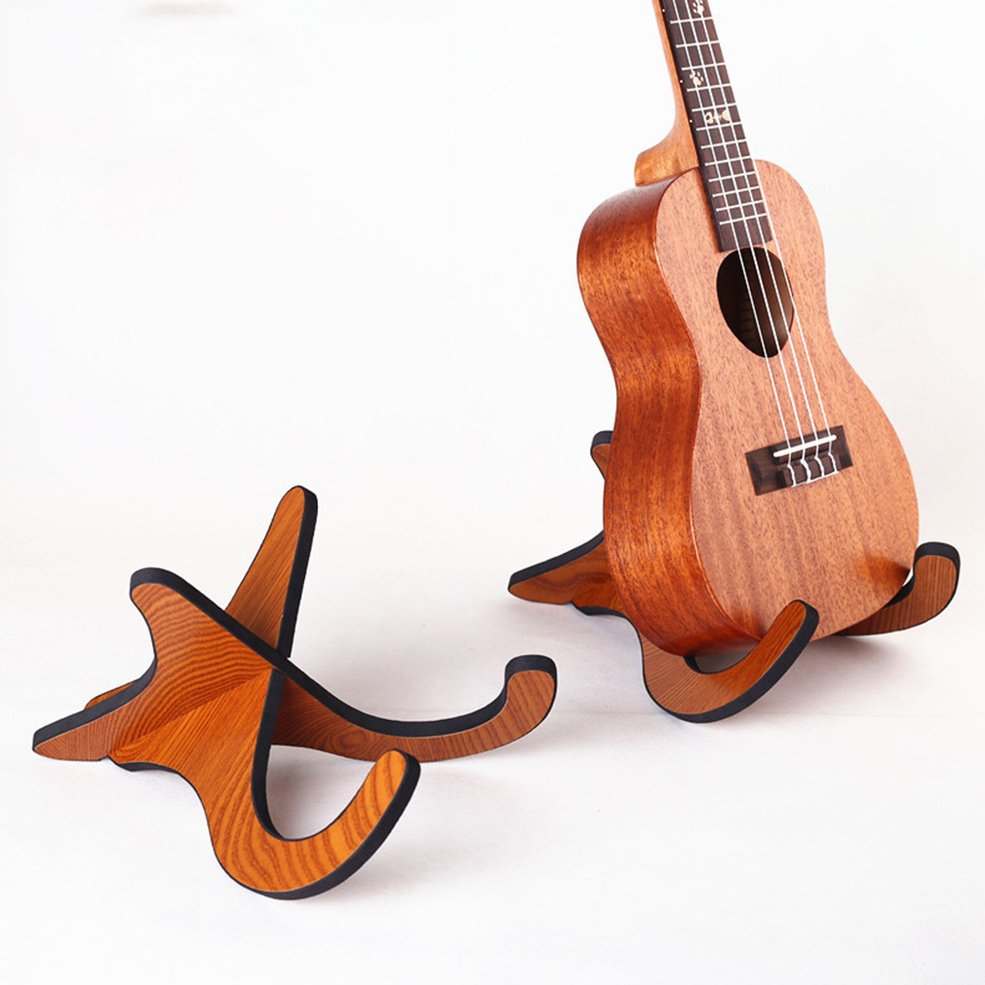 Picture of Ukulele Bracket Portable Wood Stand Detachable Rack Violin Mount Musical Instrument Accessories