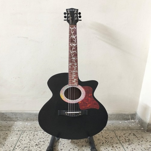 Picture of DARK DK-300B Semi Electric Guitar Basswood 6 Strings Folk Acoustic Guitar with Bag Picks