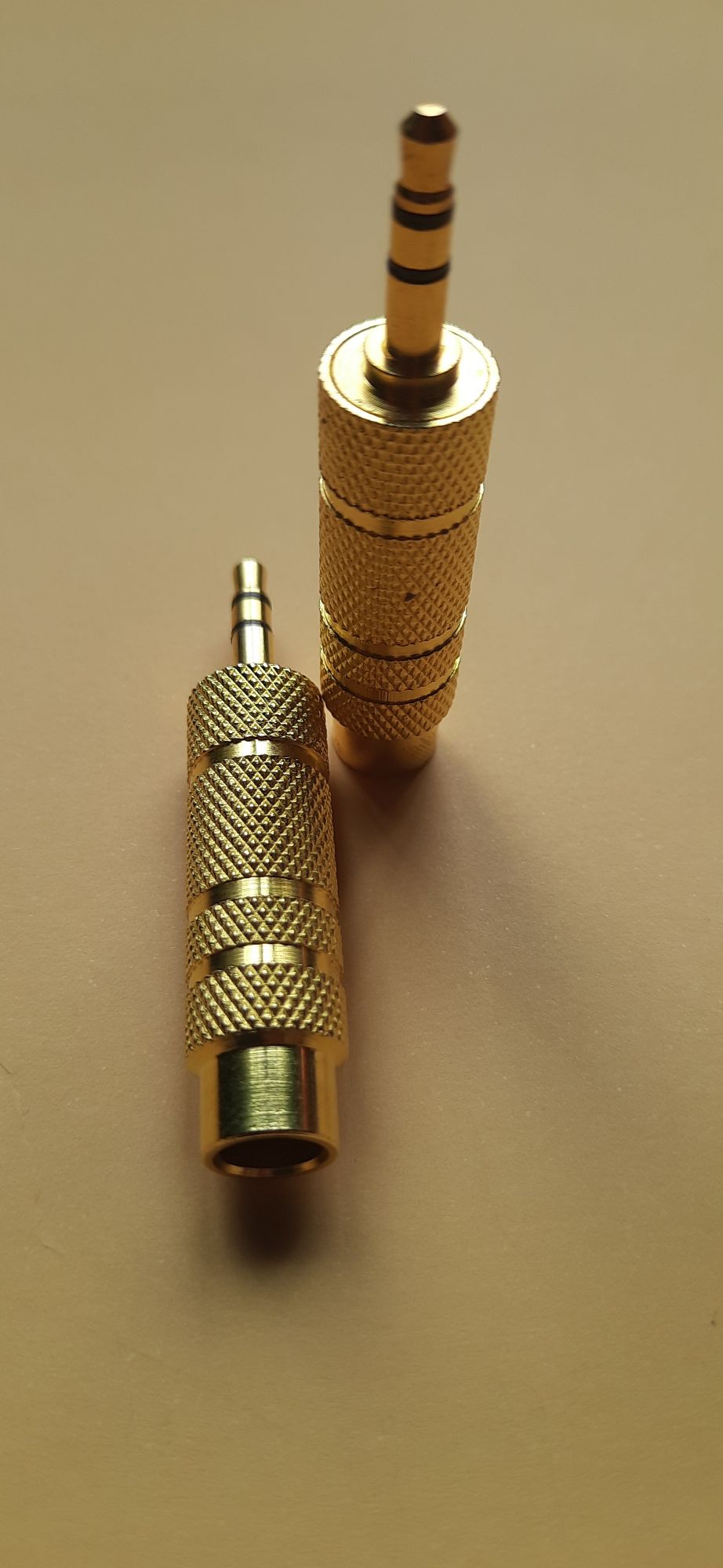 Picture of Audio Adapter Converter for Headphone Microphone 3.5mm to 6.5mm or 6.5mm to 3.5mm  Jack Stereo Cable Gold 1 Pcs