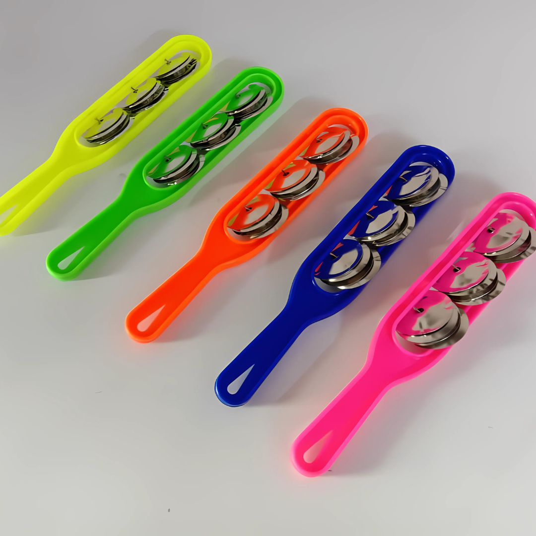 Picture of Khartal Hand Taal musical Instrument (Pack Of 1 pcs )- Multi Color