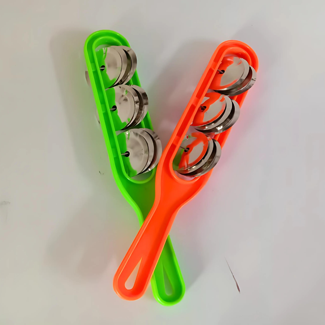 Picture of Khartal Hand Taal musical Instrument (Pack Of 1 pcs )- Multi Color