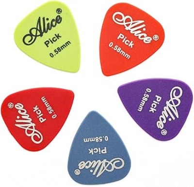 Picture of 5 pieces pick 0.58-1.5mm Transparent Glossy Guitar Picks