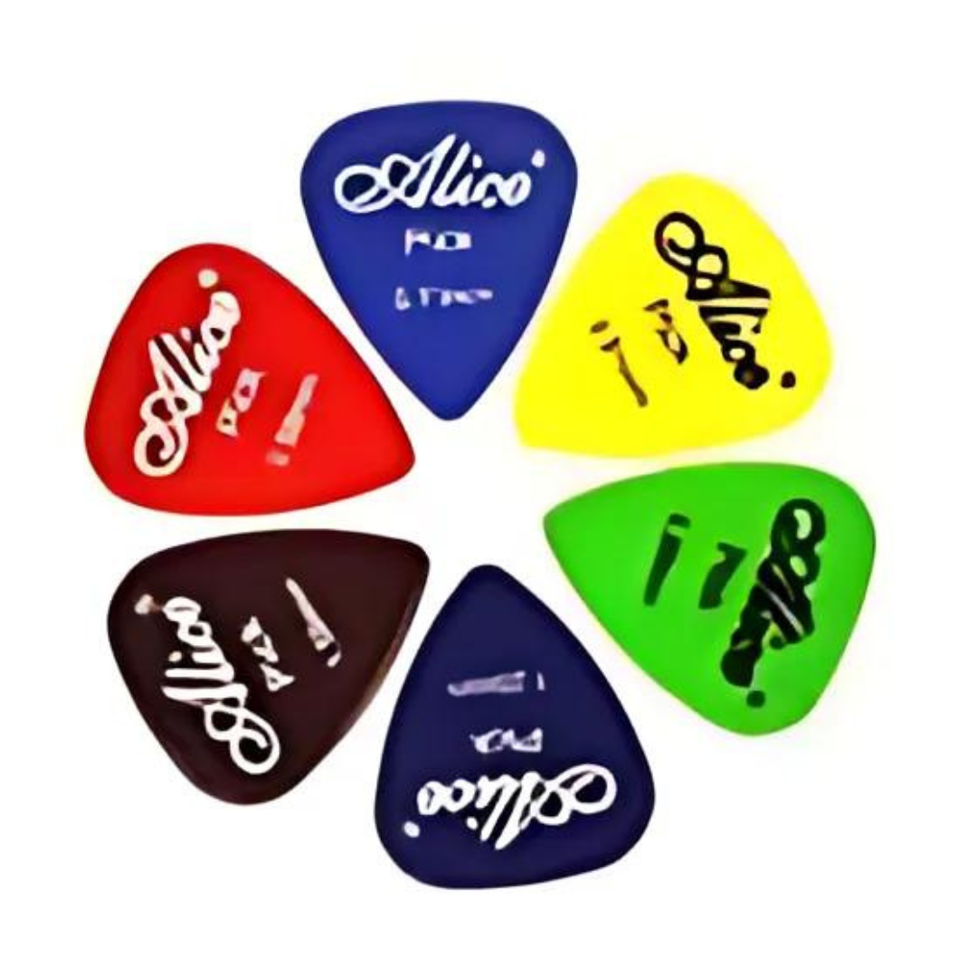 Picture of 5 pieces pick 0.58-1.5mm Transparent Glossy Guitar Picks