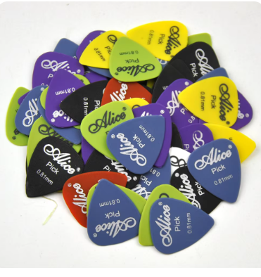 Picture of 5 pieces pick 0.58-1.5mm Transparent Glossy Guitar Picks