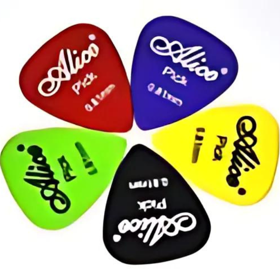 Picture of 5 pieces pick 0.58-1.5mm Transparent Glossy Guitar Picks