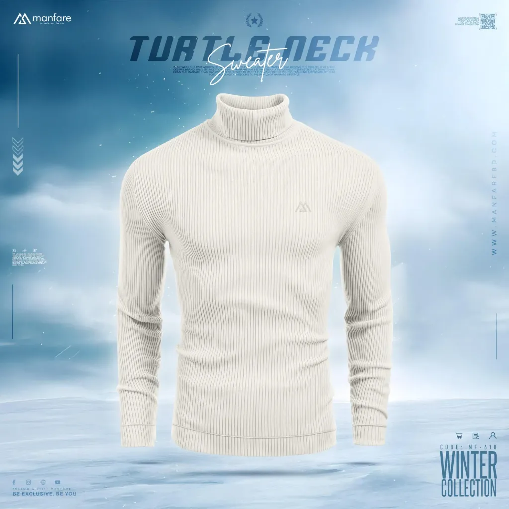 Picture of Turtle Neck Premium Rib Fabrics Sweater For Men | MF-610