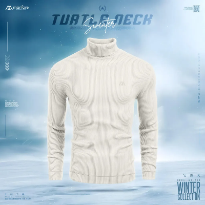 Picture of Turtle Neck Premium Rib Fabrics Sweater For Men | MF-610