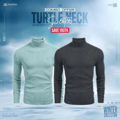 Picture of Turtle Neck Premium Rib Fabrics Sweater For Men I MF-621-C | 2 Pcs Combo Offer I Save 190tk