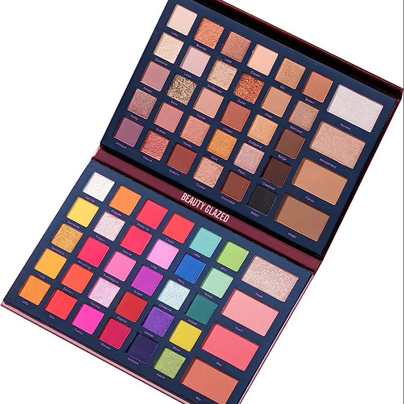Picture of Beauty Glazed 68 Colors Eyeshadow Palette, Mix&Match Eyeshadow High Pigmented Waterproof Long Lasting Colorful Metallic  Eye Cosmetic Makeup Palette Matte, Glitter & Shimmery Finish