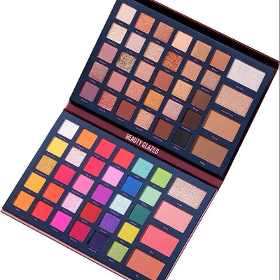 Picture of Beauty Glazed 68 Colors Eyeshadow Palette, Mix&Match Eyeshadow High Pigmented Waterproof Long Lasting Colorful Metallic  Eye Cosmetic Makeup Palette Matte, Glitter & Shimmery Finish