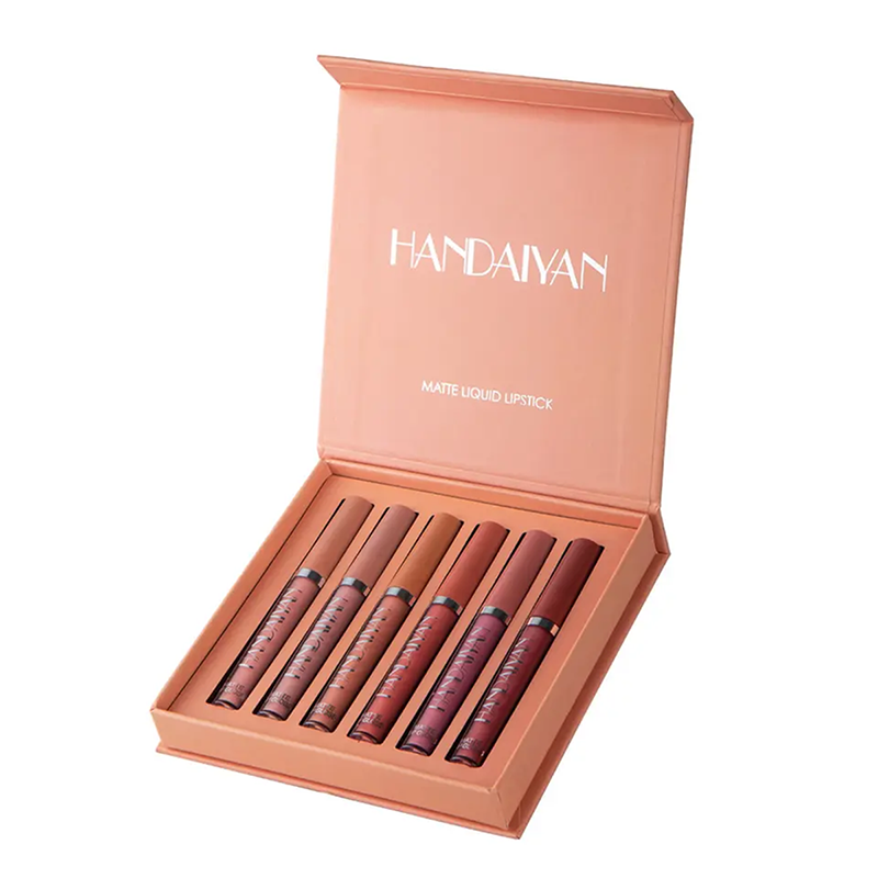 Picture of HANDAIYAN 06 Colors 2.5ml Lip Gloss Set Matte Pearlescent Non-Sticky Lip Glaze Lipstick-set-A