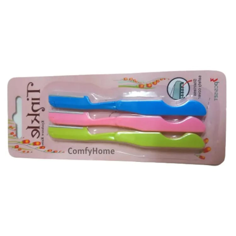 Picture of 3 Pcs Tinkle Eyebrow Razor Set, Hair Trimmer Shaver and Tough up Tool, Facial Razor with Safety Cover