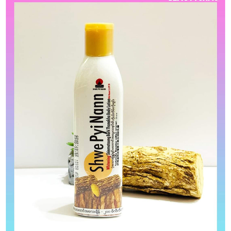 Picture of Shwe PyiNann Whitening Shinmataung Bark Thanakha Body lotion, helps increase moisture for dry skin