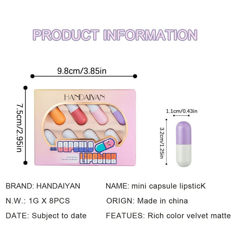 Picture of Handaiyan Mini 8 color Capsule Lipstick