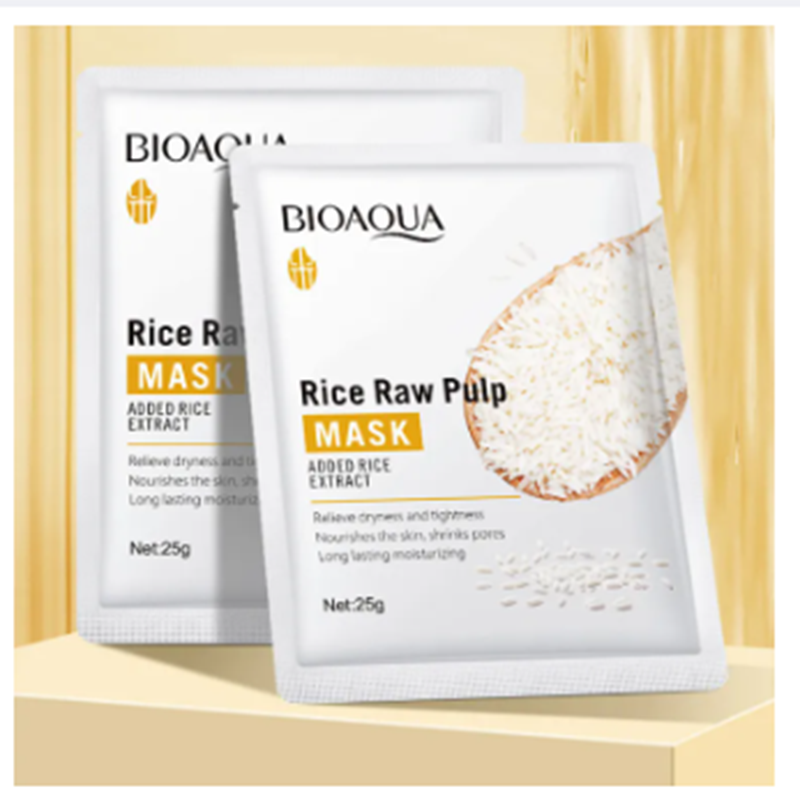 Picture of BIOAQUA Rice Seed Pilp Hydrating & Moisturizing FacialSheet Mask- 25g