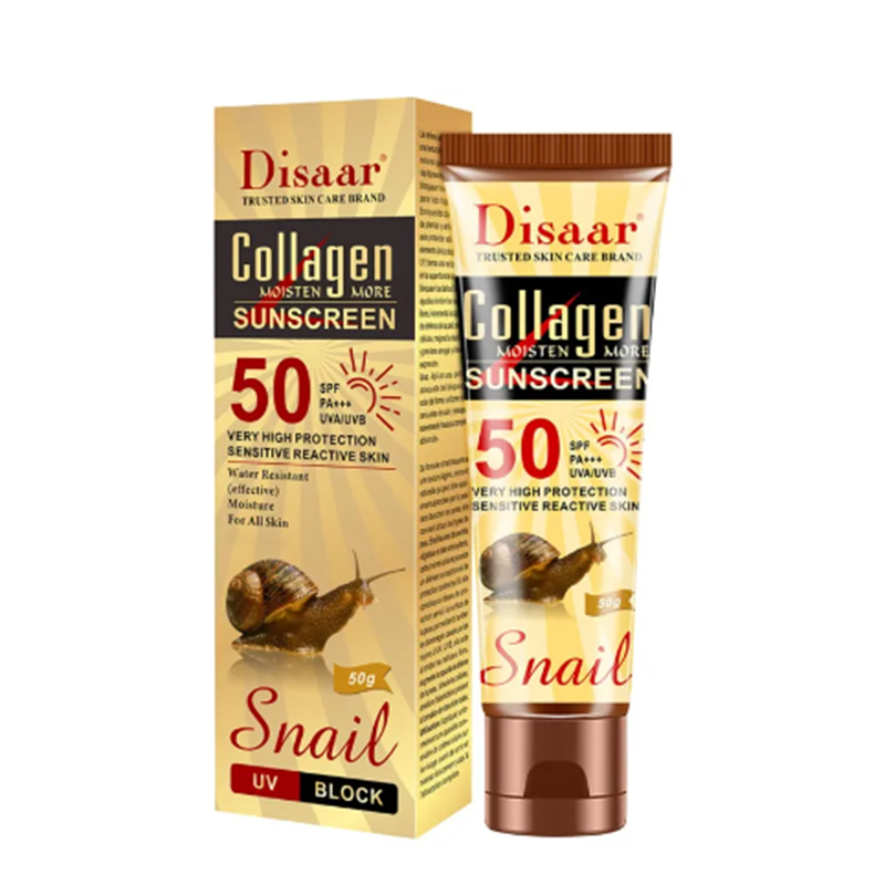 Picture of Disaar Snail Collagen Sunscreen Cream SPF50 PA+++ 50gm