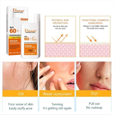 Picture of Disaar Skin Protective 60+ Whitening Sunscreen Lotion -50g