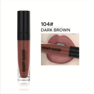 Picture of Beauty Glazed Matte Waterproof Long Lasting Liquid Lipstick -104#DARK BROWN