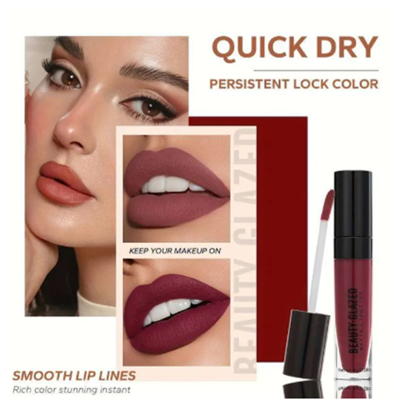 Picture of Beauty Glazed Matte Waterproof Long Lasting Liquid Lipstick -104#DARK BROWN