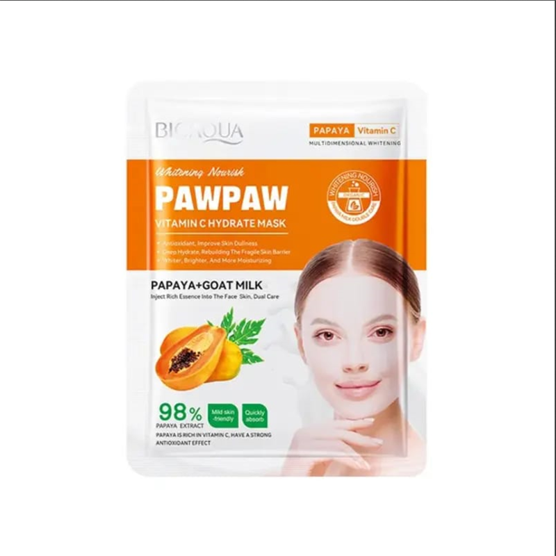 Picture of BIOAQUA PawPaw Vitamin C Hydrate Sheet Mask.