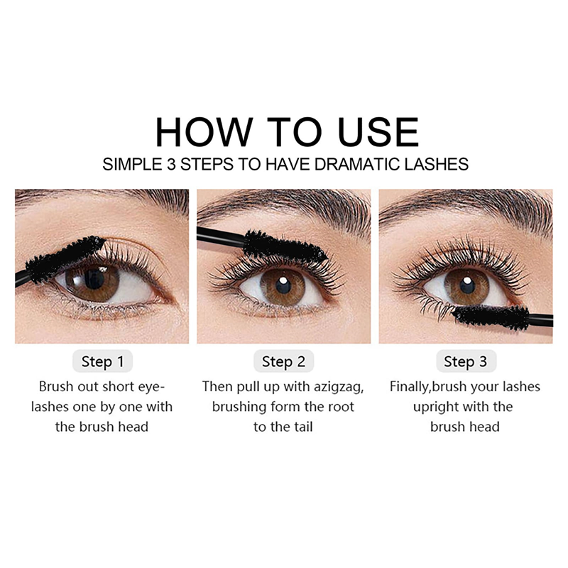 Picture of Handaiyan Black Lash Eyelash Extension Eye Lashes Brush Beauty Makeup Long-Wearing Pink Color Mascara